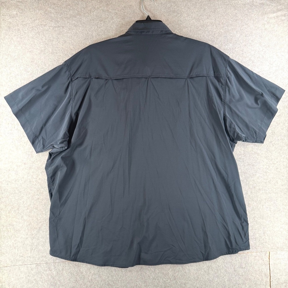Poncho Fishing Shirt 3XL Black Magnetic Pockets Short Sleeve Outdoor PO#349 - Picture 5 of 9